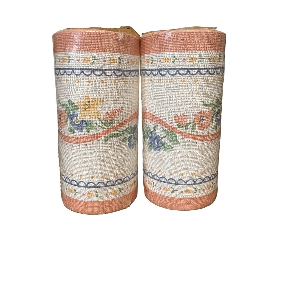 Vintage Country Floral Pastel Pink 90's Grannycore Cottage Wallpaper Border MCM